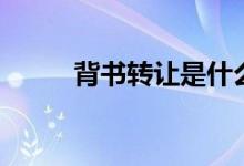 背書轉讓是什么意思（背書轉讓）
