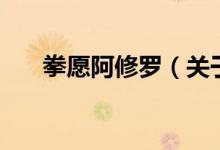 拳愿阿修羅（關(guān)于拳愿阿修羅的介紹）