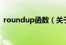 roundup函數(shù)（關于roundup函數(shù)的介紹）