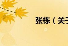 張棟(關于張棟的介紹)