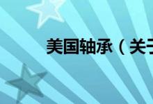 美國(guó)軸承（關(guān)于美國(guó)軸承的介紹）