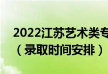2022江蘇藝術(shù)類?？其浫〗Y(jié)果什么時候出來（錄取時間安排）