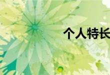 個人特長（個人特長）