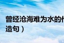 曾經(jīng)滄海難為水的作者是誰(曾經(jīng)滄海難為水造句)