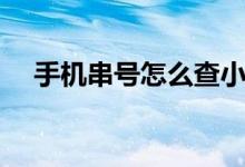 手機串號怎么查小米（手機串號怎么查）
