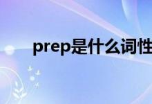 prep是什么詞性（prep是什么詞性）