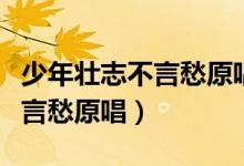 少年壯志不言愁原唱完整版視頻（少年壯志不言愁原唱）