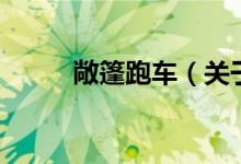 敞篷跑車（關(guān)于敞篷跑車的介紹）