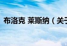 布洛克 萊斯納（關(guān)于布洛克 萊斯納的介紹）