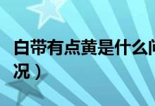 白帶有點(diǎn)黃是什么問(wèn)題（白帶有點(diǎn)黃是什么情況）