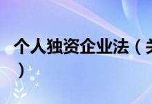 個人獨資企業(yè)法（關(guān)于個人獨資企業(yè)法的介紹）