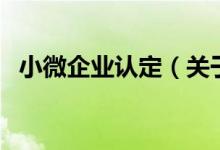 小微企業(yè)認定（關(guān)于小微企業(yè)認定的介紹）
