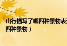 山行描寫了哪四種景物表達了作者什么之情（山行描寫了哪四種景物）
