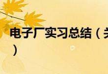 電子廠實習總結(jié)（關(guān)于電子廠實習總結(jié)的介紹）