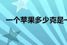 一個蘋果多少克是一斤（一個蘋果多少克）