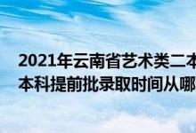 2021年云南省藝術(shù)類二本錄取時間（2022云南藝術(shù)體育類本科提前批錄取時間從哪天到哪天）