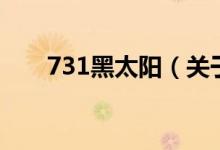 731黑太陽（關于731黑太陽的介紹）