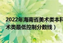 2022年海南省美術類本科分數(shù)線（2022年海南省本科批藝術類最低控制分數(shù)線）