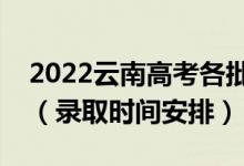 2022云南高考各批次錄取時間從哪天到哪天（錄取時間安排）