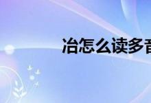 冶怎么讀多音字（冶怎么讀）