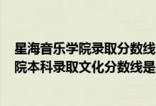 星海音樂(lè)學(xué)院錄取分?jǐn)?shù)線廣東2020（廣東2022星海音樂(lè)學(xué)院本科錄取文化分?jǐn)?shù)線是多少）