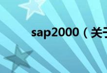 sap2000（關(guān)于sap2000的介紹）