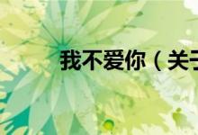 我不愛你（關(guān)于我不愛你的介紹）
