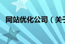 網站優(yōu)化公司（關于網站優(yōu)化公司的介紹）