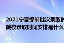 2021寧夏提前批次錄取時間（2022寧夏提前二批高職?？圃盒ｄ浫r間安排是什么）
