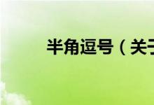 半角逗號(hào)（關(guān)于半角逗號(hào)的介紹）