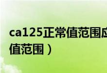 ca125正常值范圍應該小于24嗎（ca125正常值范圍）