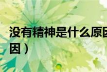 沒(méi)有精神是什么原因?qū)е拢](méi)有精神是什么原因）