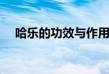 哈樂(lè)的功效與作用（哈樂(lè)的功效與作用）
