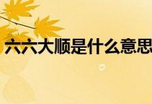 六六大順是什么意思?。箜樖浅烧Z嗎）