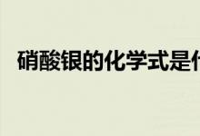硝酸銀的化學式是什么（硝酸銀的化學式）