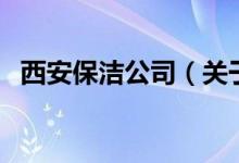西安保潔公司(關(guān)于西安保潔公司的介紹)