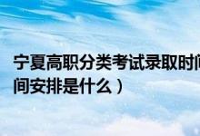寧夏高職分類考試錄取時間（2022寧夏高職?？圃盒ｄ浫r間安排是什么）