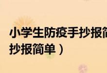 小學(xué)生防疫手抄報(bào)簡(jiǎn)單又精美（小學(xué)生防疫手抄報(bào)簡(jiǎn)單）