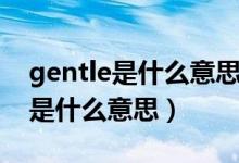 gentle是什么意思英語(yǔ)翻譯成中文（gentle是什么意思）