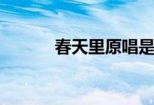 春天里原唱是誰(shuí)（春天里原唱）