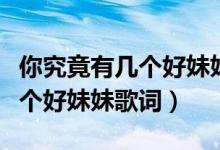 你究竟有幾個(gè)好妹妹歌詞孟庭葦（你究竟有幾個(gè)好妹妹歌詞）