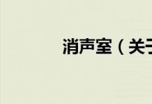 消聲室（關(guān)于消聲室的介紹）