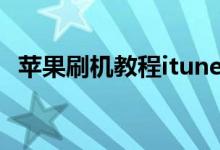 蘋(píng)果刷機(jī)教程itunes官方（蘋(píng)果刷機(jī)教程）