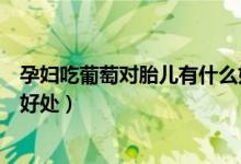 孕婦吃葡萄對(duì)胎兒有什么好處呢（孕婦吃葡萄對(duì)胎兒有什么好處）