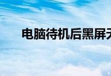 電腦待機(jī)后黑屏無法喚醒（電腦待機(jī)）
