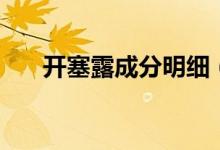 開塞露成分明細（開塞露成分有哪些）
