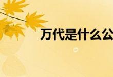 萬(wàn)代是什么公司（萬(wàn)代是什么）