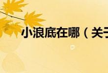 小浪底在哪(關于小浪底在哪的介紹)