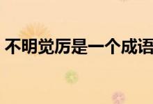 不明覺(jué)厲是一個(gè)成語(yǔ)嗎（不明覺(jué)厲是成語(yǔ)嗎）