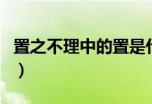 置之不理中的置是什么意思?。ㄖ弥焕碓炀洌?class=